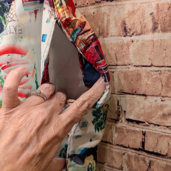 Surf Society Colorful Casino Print Swim Shorts Size Large - Picture 5 of 11